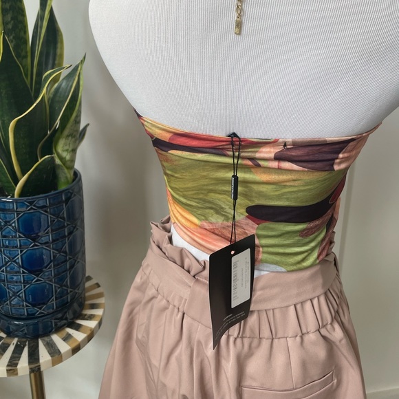 Rust Slinky Printed Twist Bandeau - Picture 5 of 8